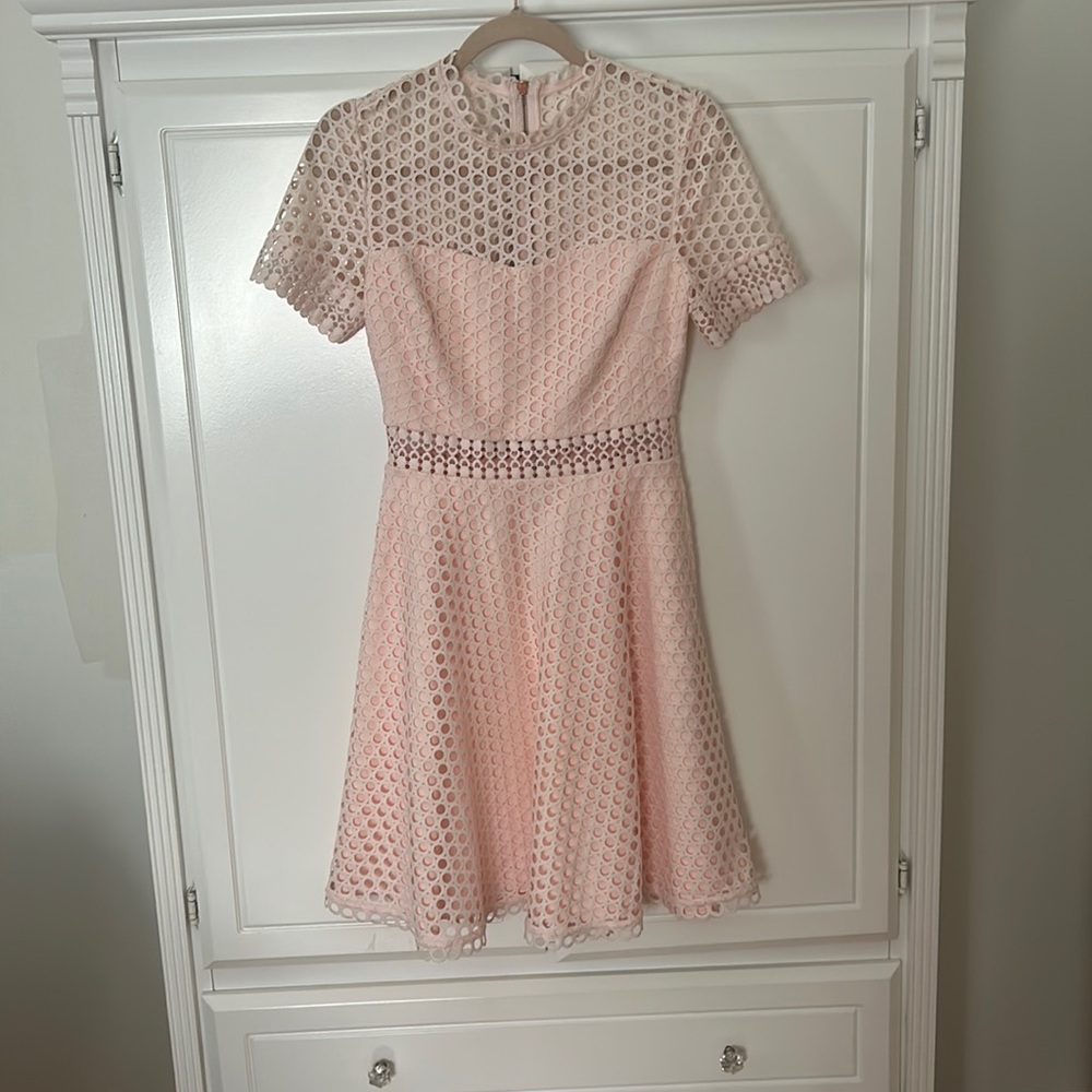 Ted Baker high neck baby pink dress UK size 1 (Small)